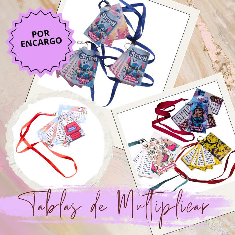 Tablas de multiplicar laminadas - Paper Design