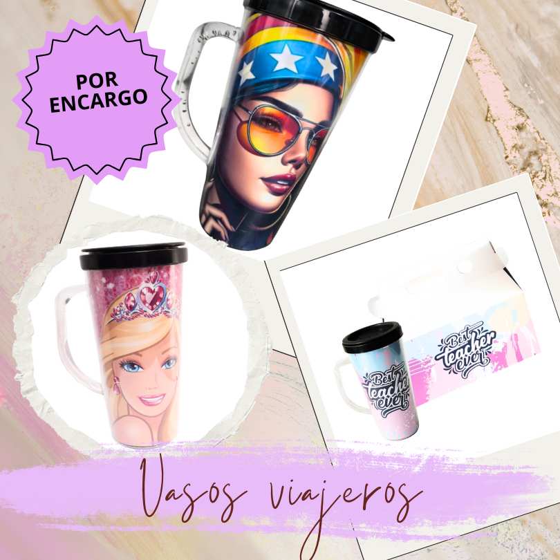 Vasos Viajeros Personalizados - Paper Design